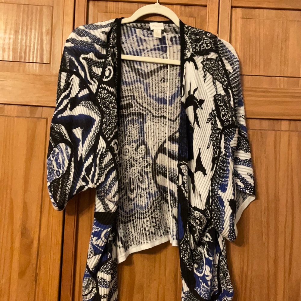 Printed Chico’s size 1 shawl.
